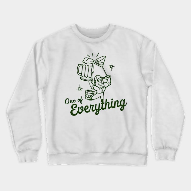 One Of Everything: Cocktail, Beer & Shots. Funny Alcohol Art Crewneck Sweatshirt by The Whiskey Ginger